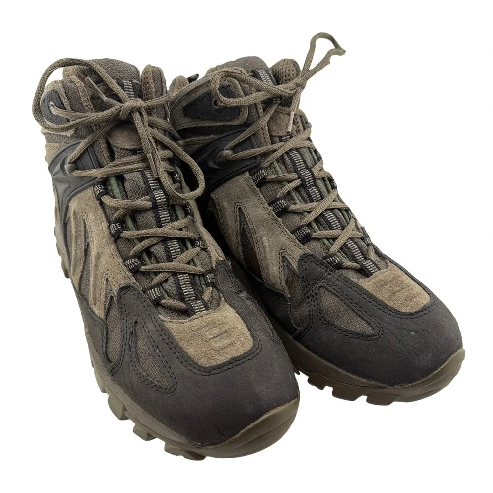 Bates Tactical Hiking Boots Mens 11.5‎ Brown Fair Leather Mesh E02411 AS/IS N/R